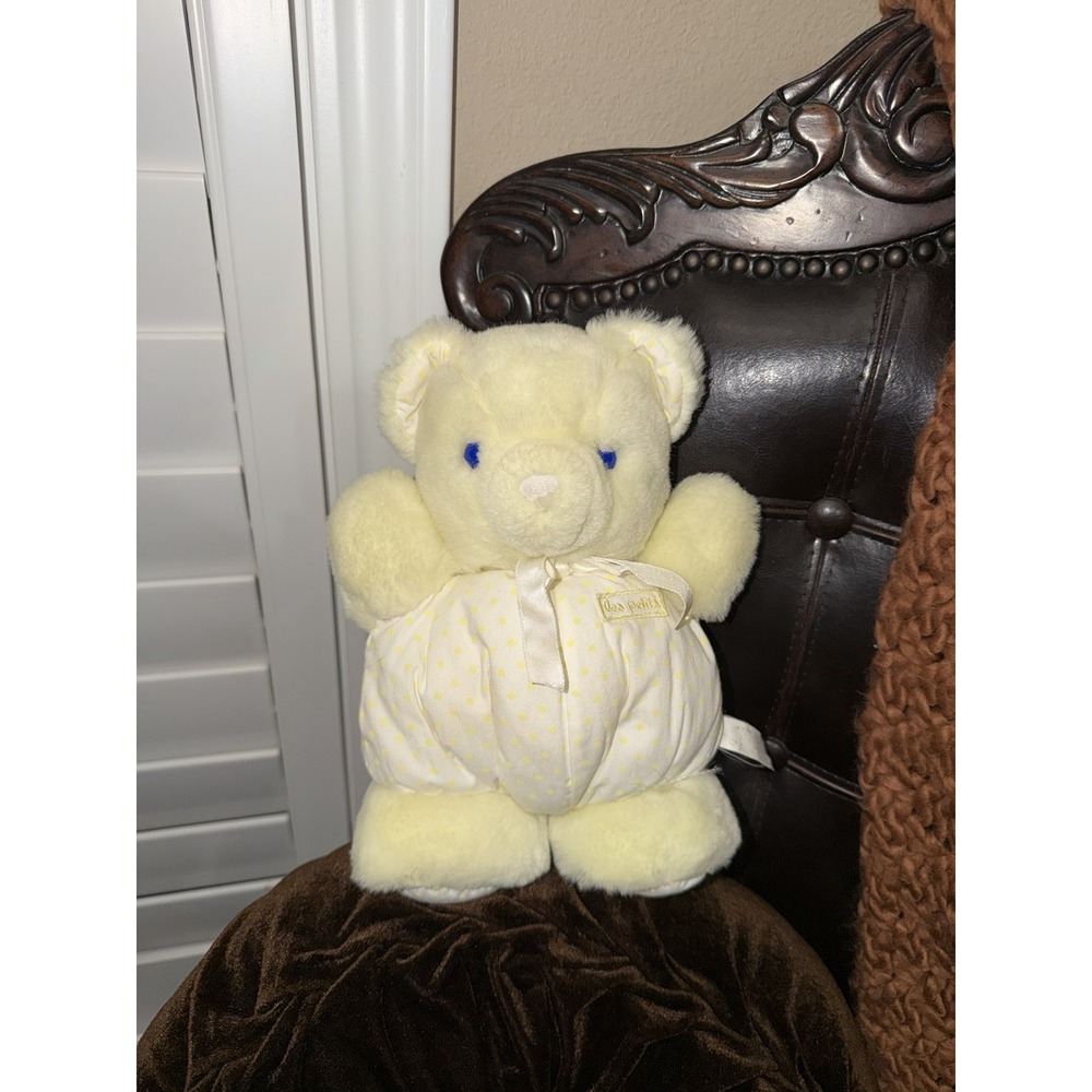 Applause Les Petits Stuffed Yellow Squeaks Bear Vintage‎ Stuffed Animal